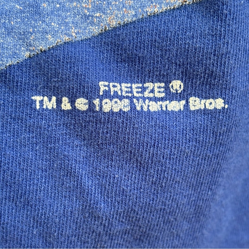 Vtg FREEZE Taz Born To Be Bad 1996 (98) Mega Print T Shirt 90s Looney Tubes XL - Picture 3 of 7